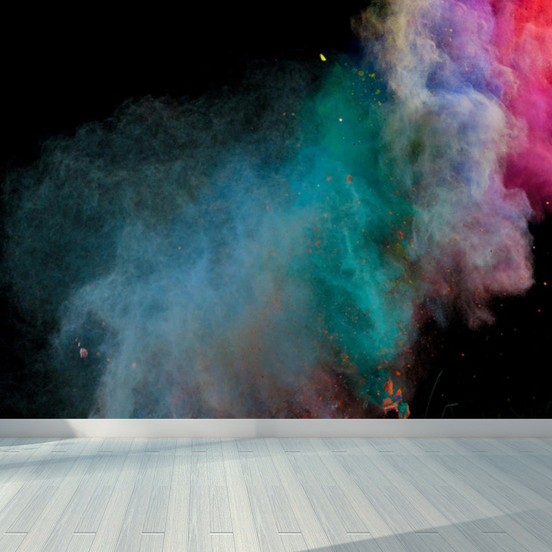 Huge Burst Wallpaper Mural Boys Room Abstract Wall Covering in Multi-Color, Washable