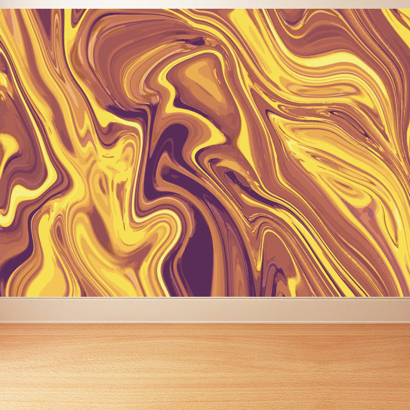 Moisture Resistant Magma Wallpaper Mural Modern Non-Woven Wall Covering, Custom Print