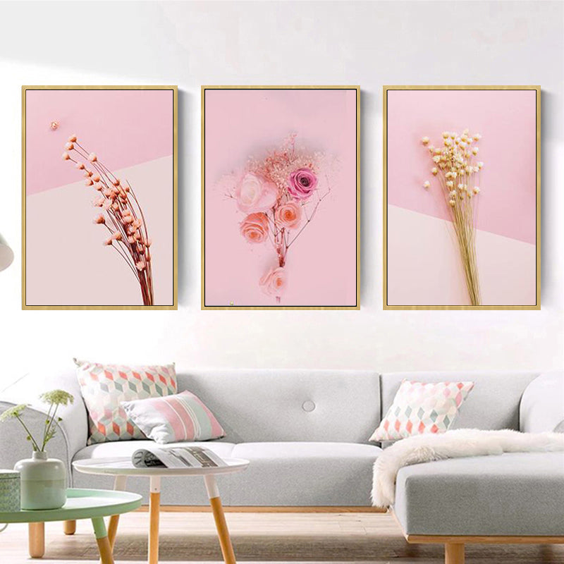 Floral Printed Photography Wall Decor Contemporary Canvas Painting, Multiple Sizes