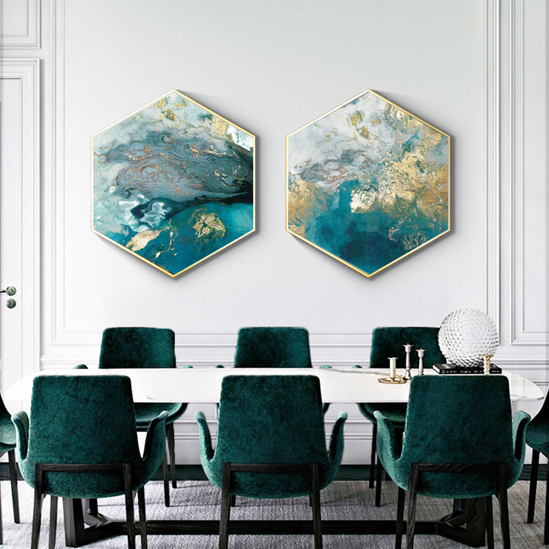 Abstract Pattern Wall Art Print Scandinavian Canvas Textured Painting in Soft Color