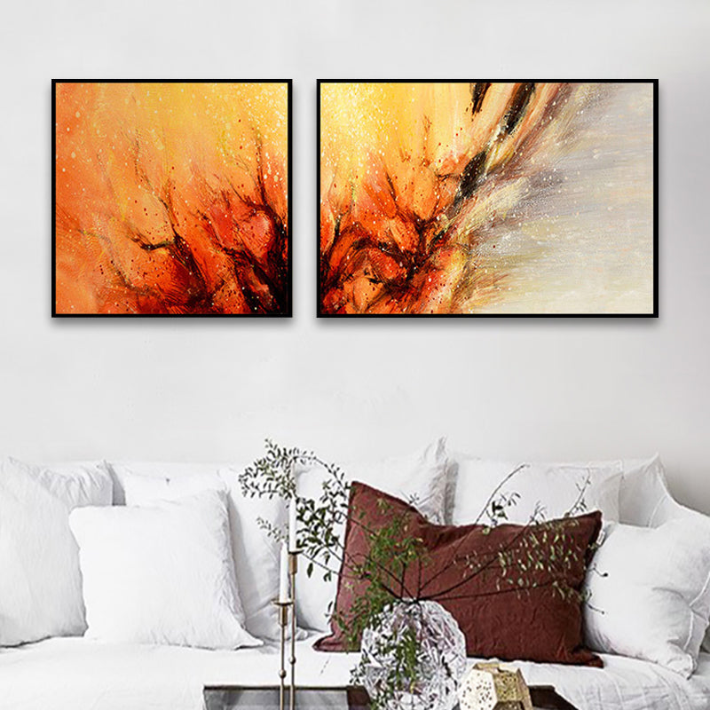 Modern Painting Print Abstract Canvas Pastel Multi-Piece Wall Art Decor for Hotel