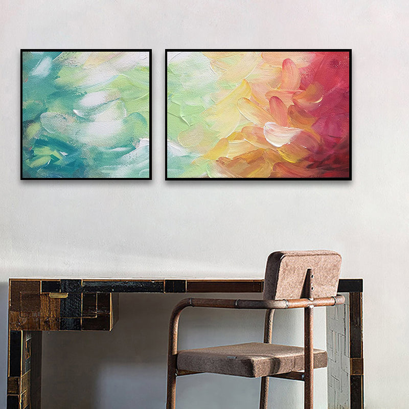 Modern Painting Print Abstract Canvas Pastel Multi-Piece Wall Art Decor for Hotel