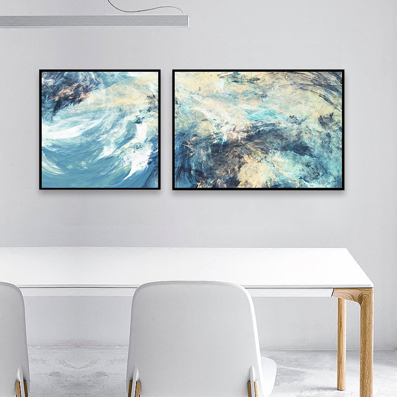 Modern Painting Print Abstract Canvas Pastel Multi-Piece Wall Art Decor for Hotel