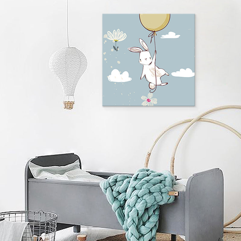 Cute Bear Wall Art Print for Childrens Bedroom, Pastel Color, Multiple Size Options