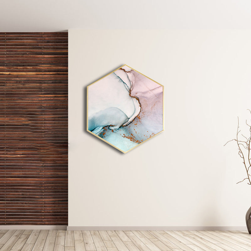 Ombre Pattern Wall Art Print Contemporary Canvas Textured Painting in Soft Color