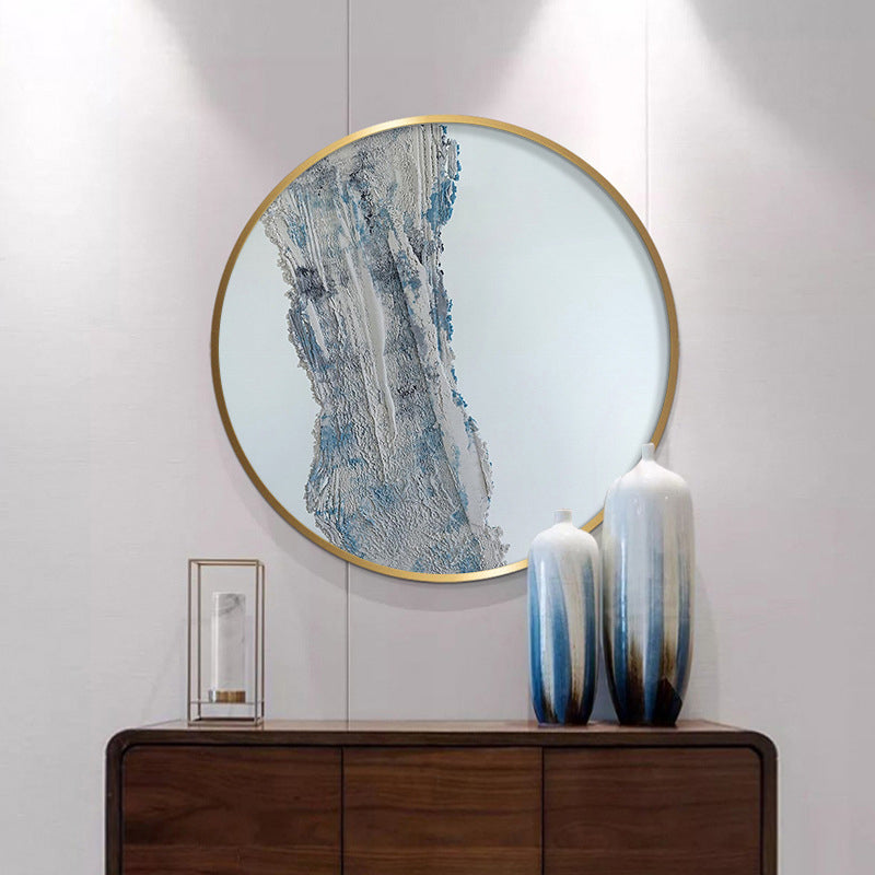 Pastel Color Abstract Canvas Textured Scandinavian Style Girls Bedroom Wall Art Print