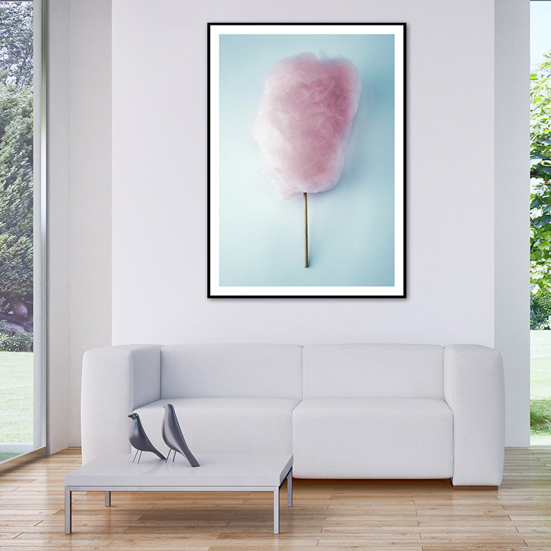 Cotton Candy Wall Art Pink Modernist Canvas Print for Girls Bedroom, Multiple Sizes