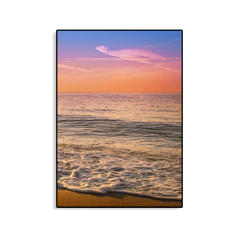 Coastal Style Wall Art Print Pastel Color Sea Landscape Painting, Multiple Sizes