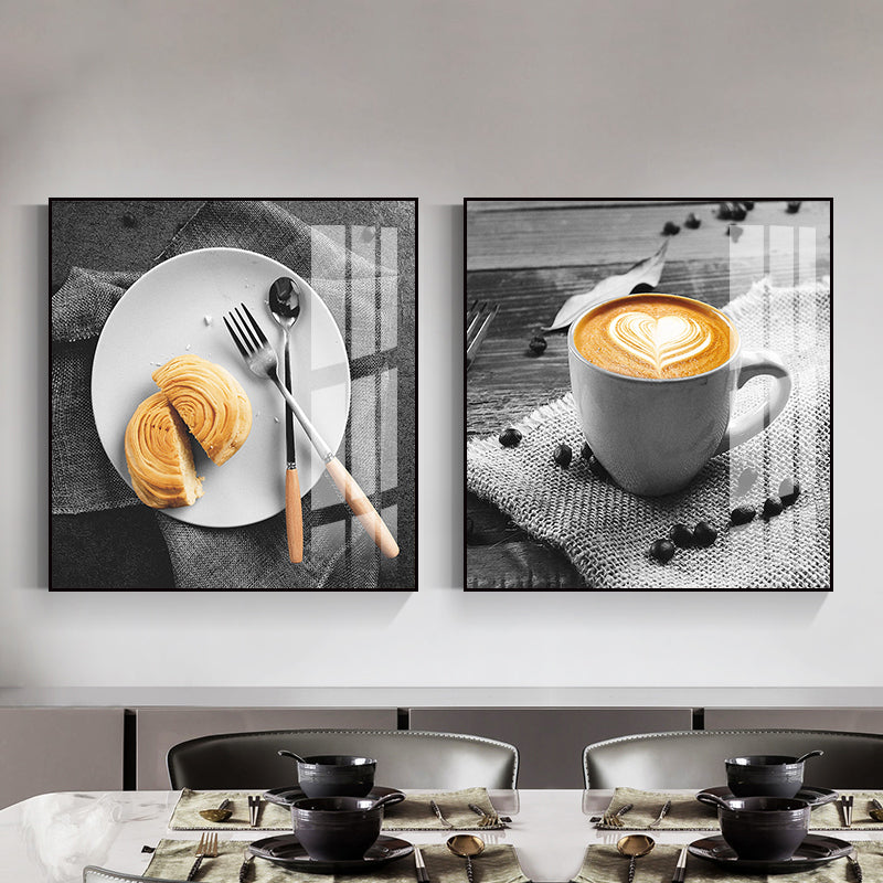 Photo Drinks Wall Art Set Bright Color Contemporary Canvas Print for Dining Room
