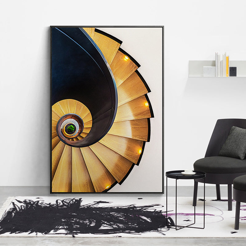 Modern Revolving Staircase Canvas Pastel Color Bedroom Wall Decor, Multiple Sizes