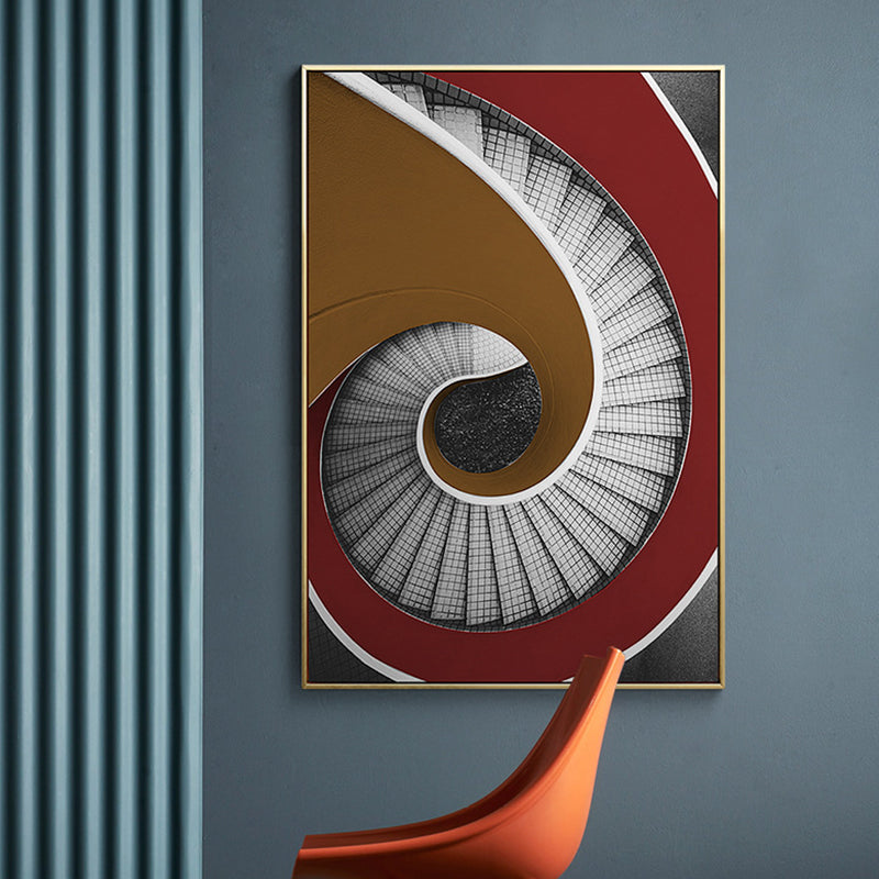Modern Revolving Staircase Canvas Pastel Color Bedroom Wall Decor, Multiple Sizes