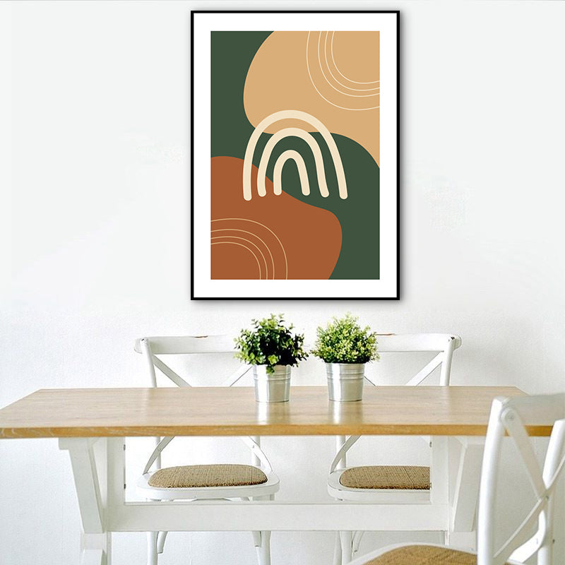 Donkere kleur Scandinavische canvas print geometrisch patroon muur kunst decor voor woonkamer