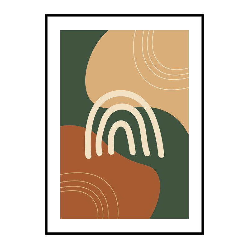 Donkere kleur Scandinavische canvas print geometrisch patroon muur kunst decor voor woonkamer