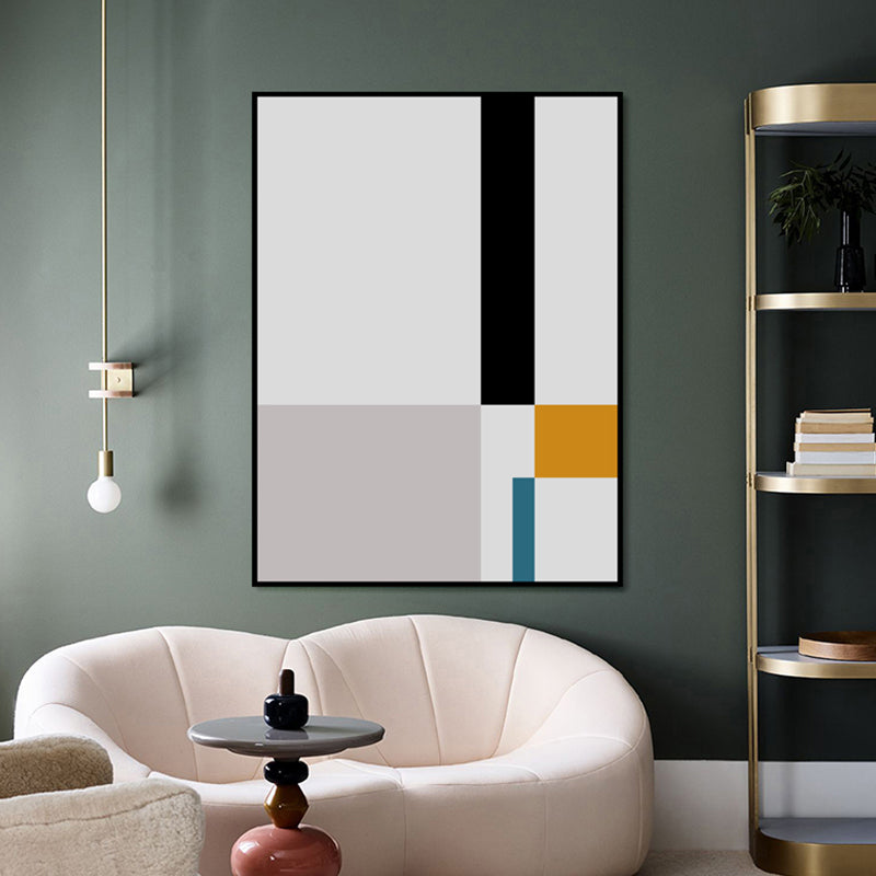 Illustration Geometric Art Print Textured Minimalism Living Room Canvas in Light Color