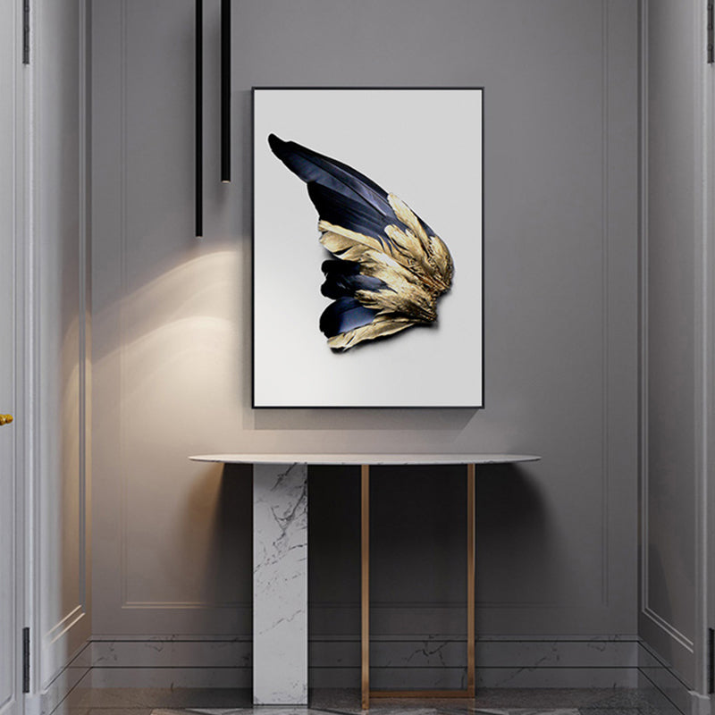 Bird Feathers Photography Wall Decor Contemporary Canvas Painting, Multiple Sizes