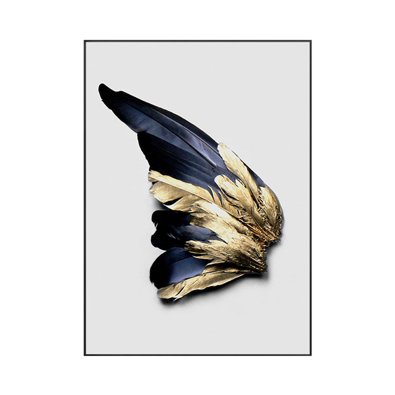 Bird Feathers Photography Wall Decor Contemporary Canvas Painting, Multiple Sizes