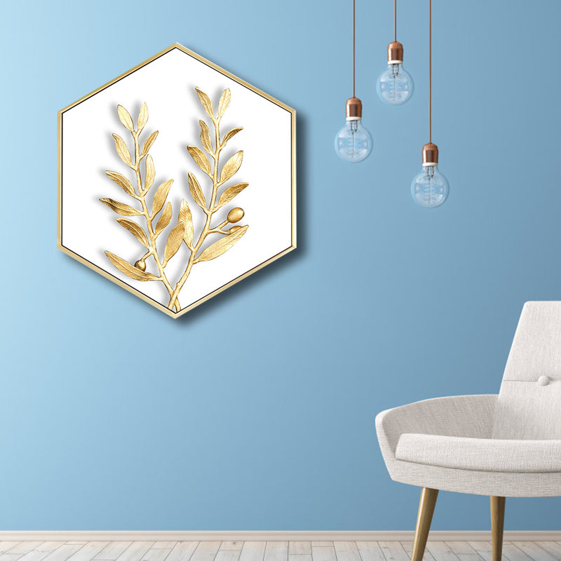 Nordic Plating Leaves Wall Decor Boys Bedroom Canvas Art Print in Soft Color, Multiple Sizes