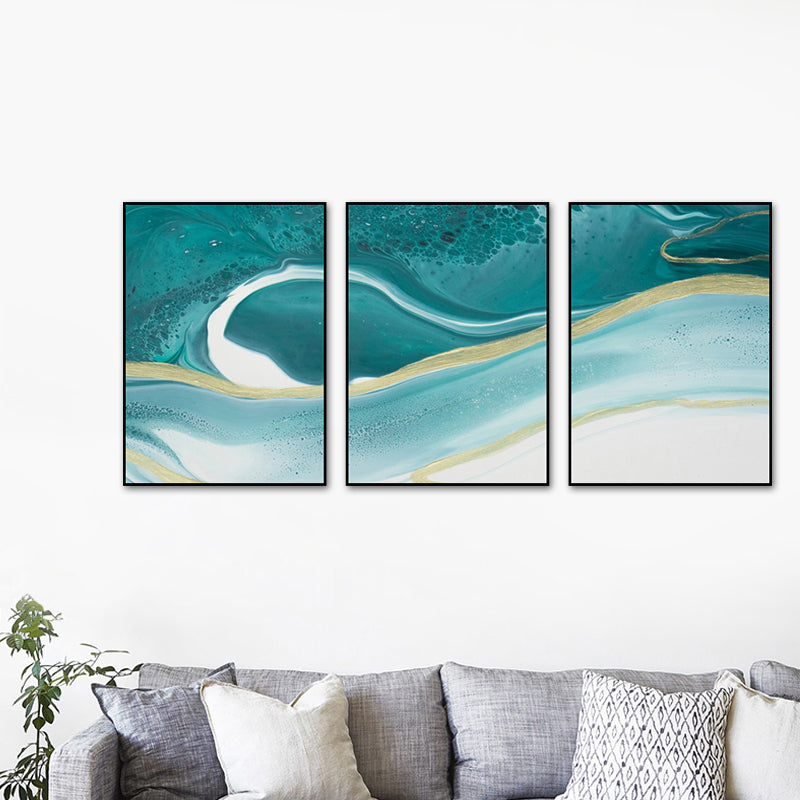 Watercolor Pattern Canvas Print Soft Color Modern Art Style Painting for Living Room