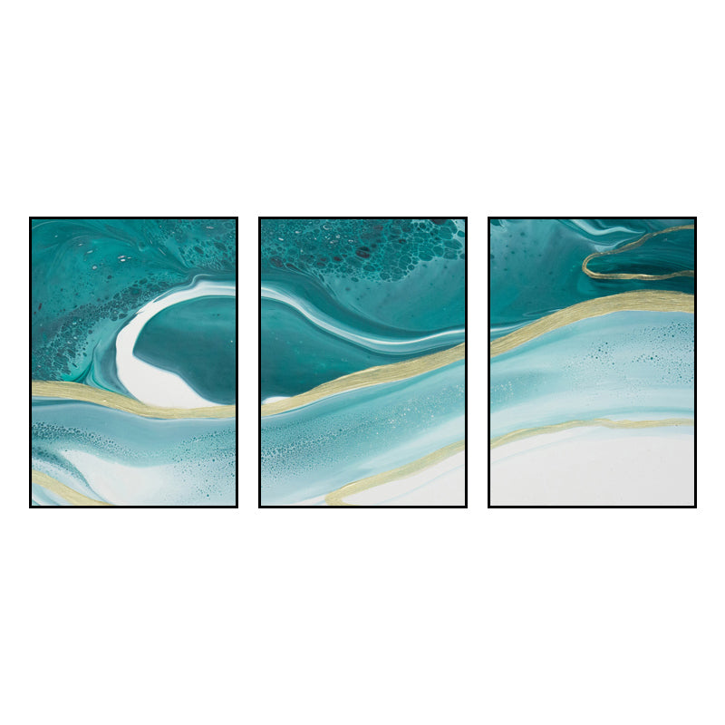 Watercolor Pattern Canvas Print Soft Color Modern Art Style Painting for Living Room