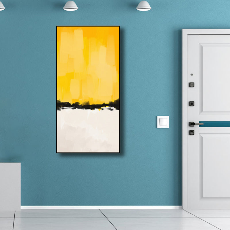 Light Color Brush Stroke Canvas Modern Art Style Textured Wall Decor for Living Room