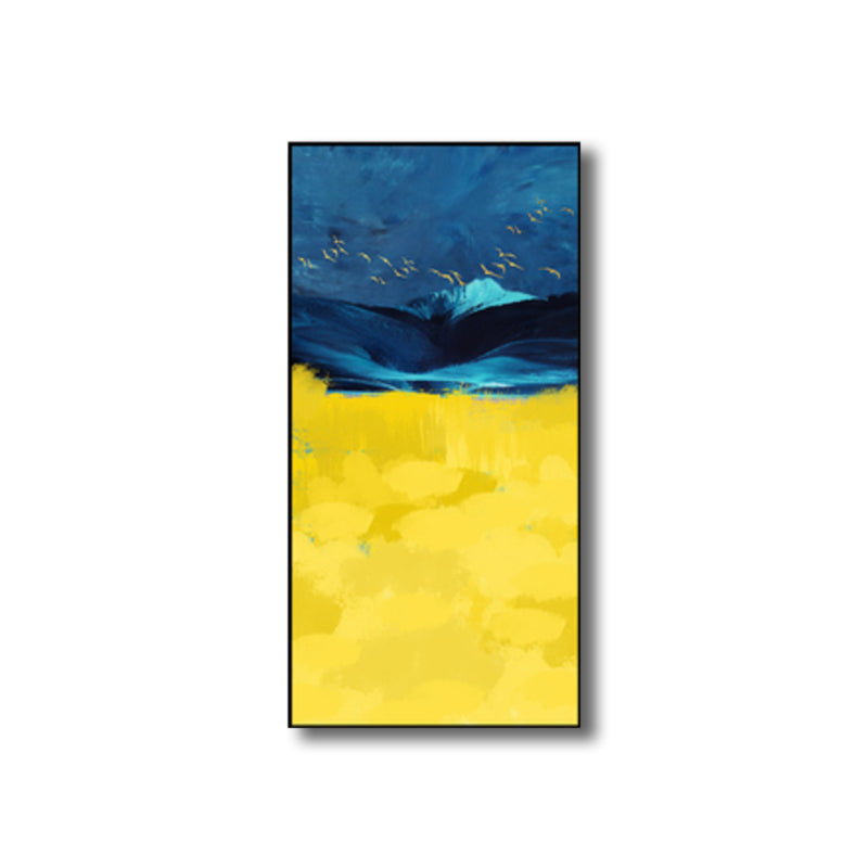 Lichte kleur penseelstreek canvas moderne kunststijl getextureerde muur decor voor woonkamer