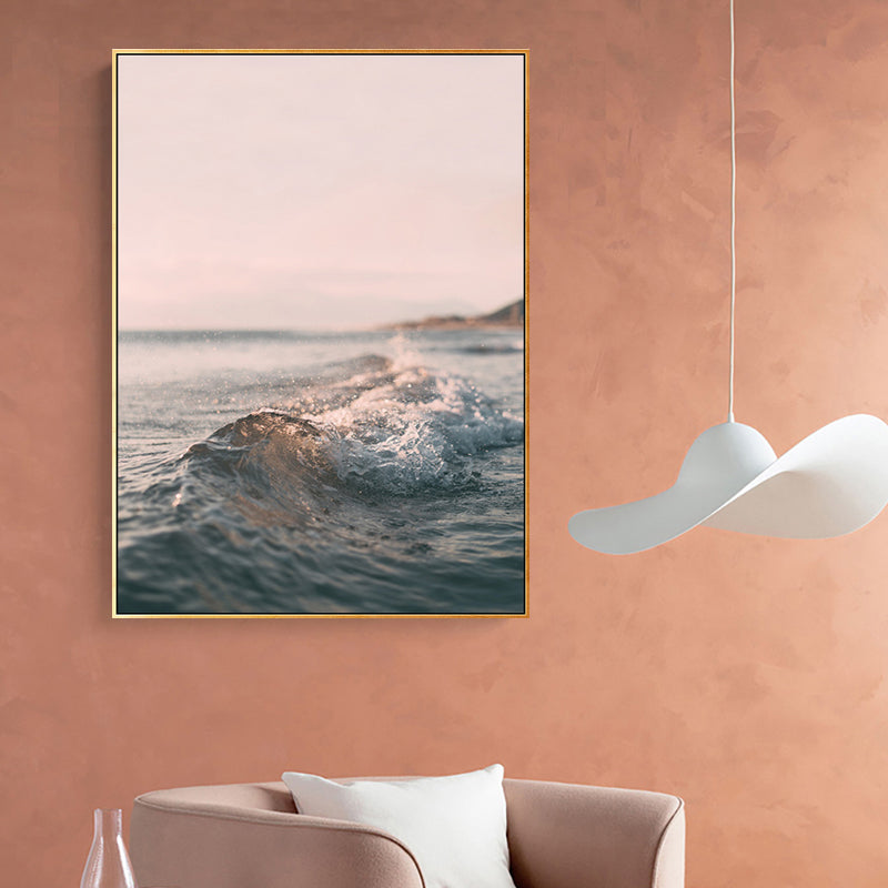 Seawater Wall Decor Modern Style Textured Girls Bedroom Canvas, Multiple Size Options