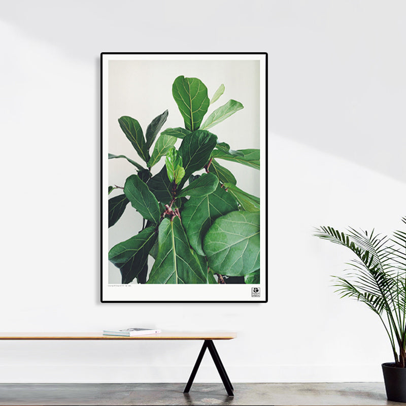 Textured Botanical Art Print Canvas Scandinavian Style Painting for Girls Bedroom