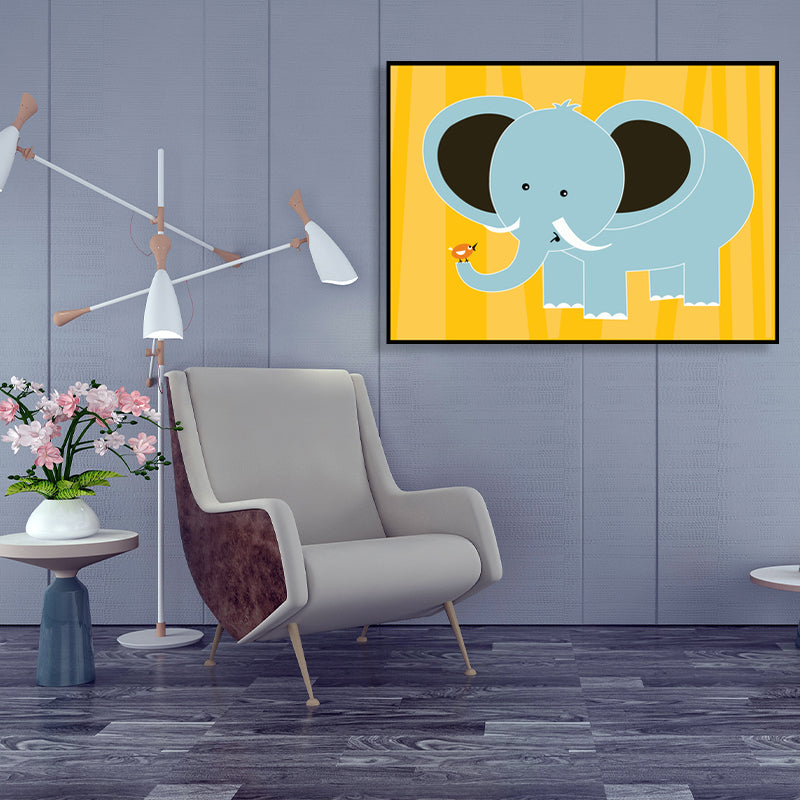 Décoration murale animale, impression sur toile de dessin animé de couleur pastel pour chambre de bébé, plusieurs tailles