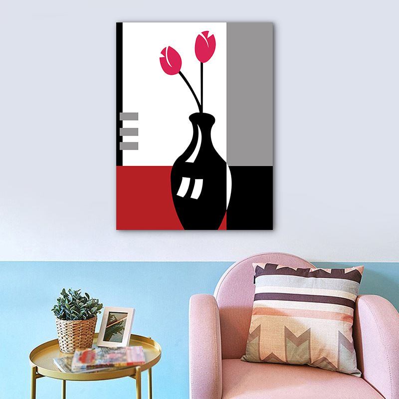 Arrangement de fleurs, décoration murale, peinture sur toile de couleur Pastel, texturée, plusieurs tailles