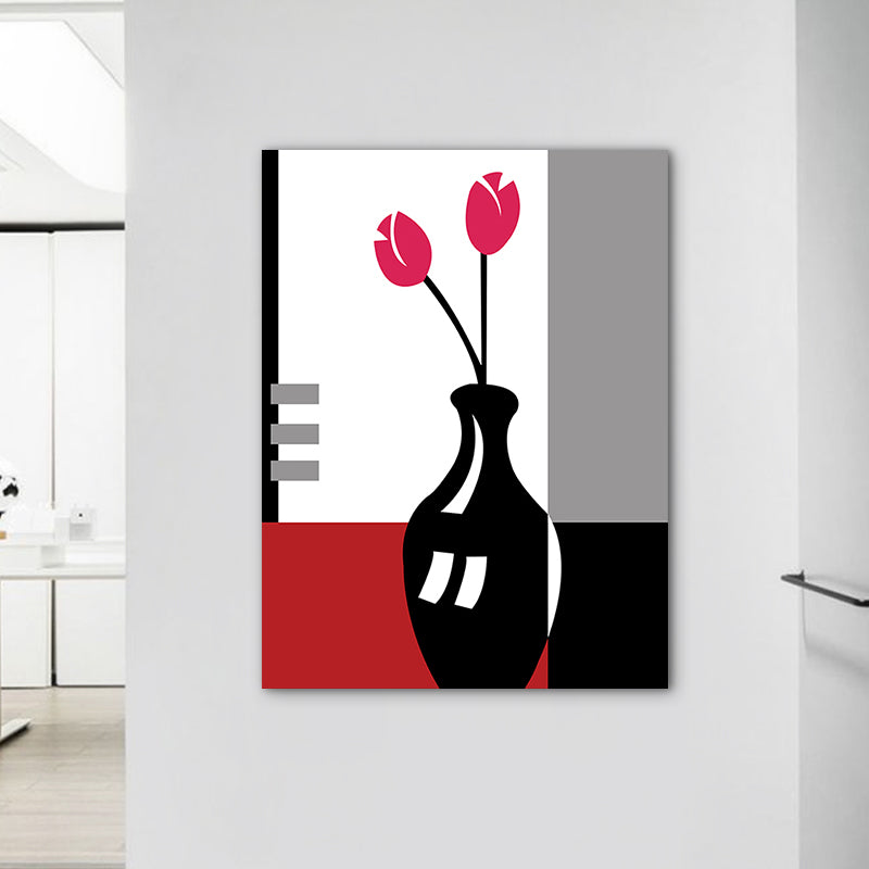 Arrangement de fleurs, décoration murale, peinture sur toile de couleur Pastel, texturée, plusieurs tailles