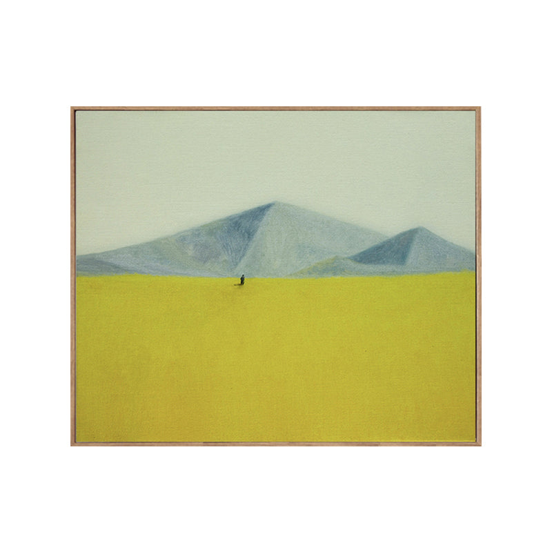 Nordische Berglandschaft Leinwandkunst Pastellfarben strukturierte Wanddekoration für Schlafzimmer