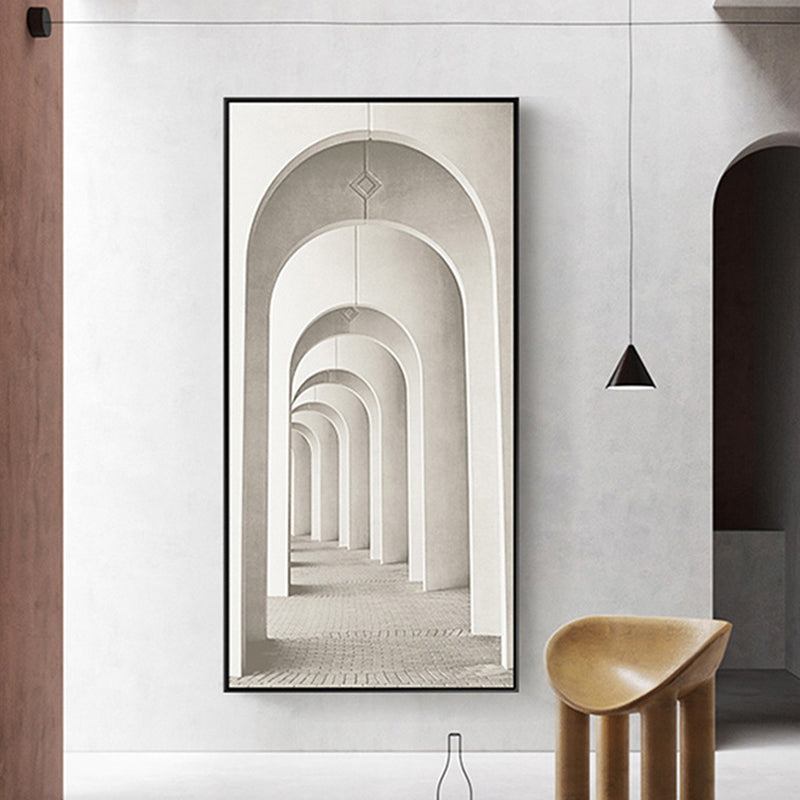 Modern Long Corridor Canvas Art for Bedroom Photography Wall Decor, Multiple Sizes