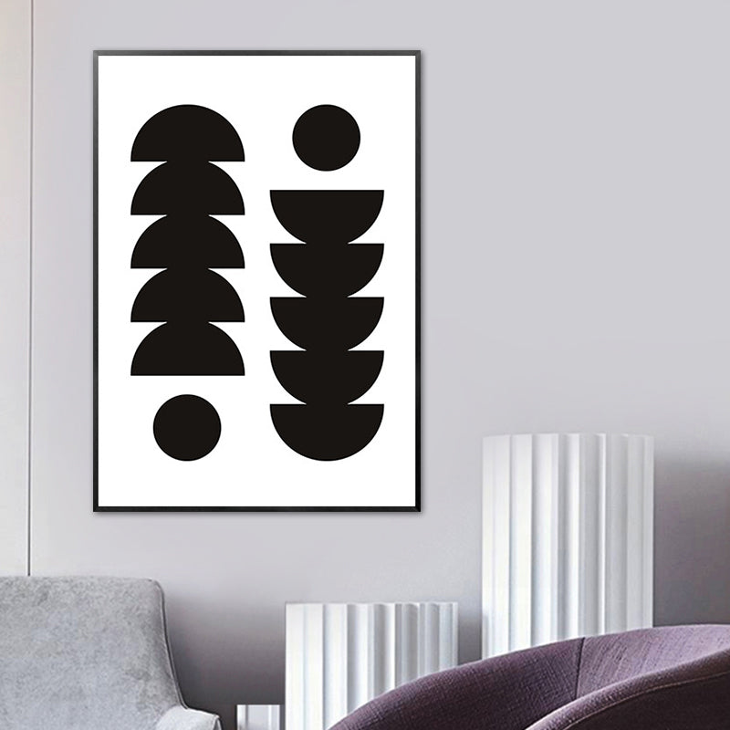 Textured Geometry Wall Art Print Nordic Style Canvas for Dorm Room, Multiple Sizes