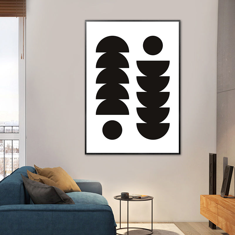 Textured Geometry Wall Art Print Nordic Style Canvas for Dorm Room, Multiple Sizes