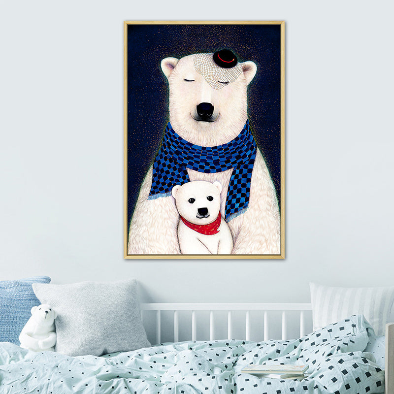 Nordische Tierzeichnung Leinwandkunst Pastellfarben Schlafzimmer Wanddekoration, mehrere Größen erhältlich