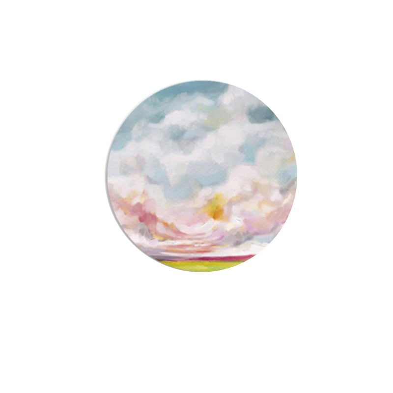 Pastel Color Cloud Scenery Painting Textured Modern Art Dining Room Canvas Print
