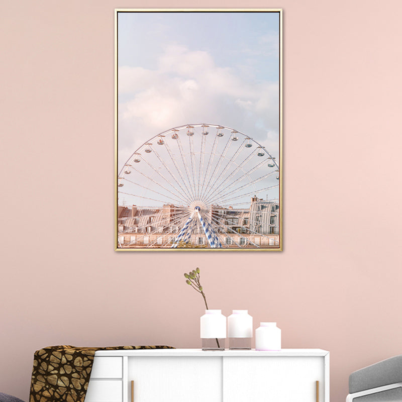 Architecture Painting for Girls Bedroom in Pastel Color, Multiple Sizes Available