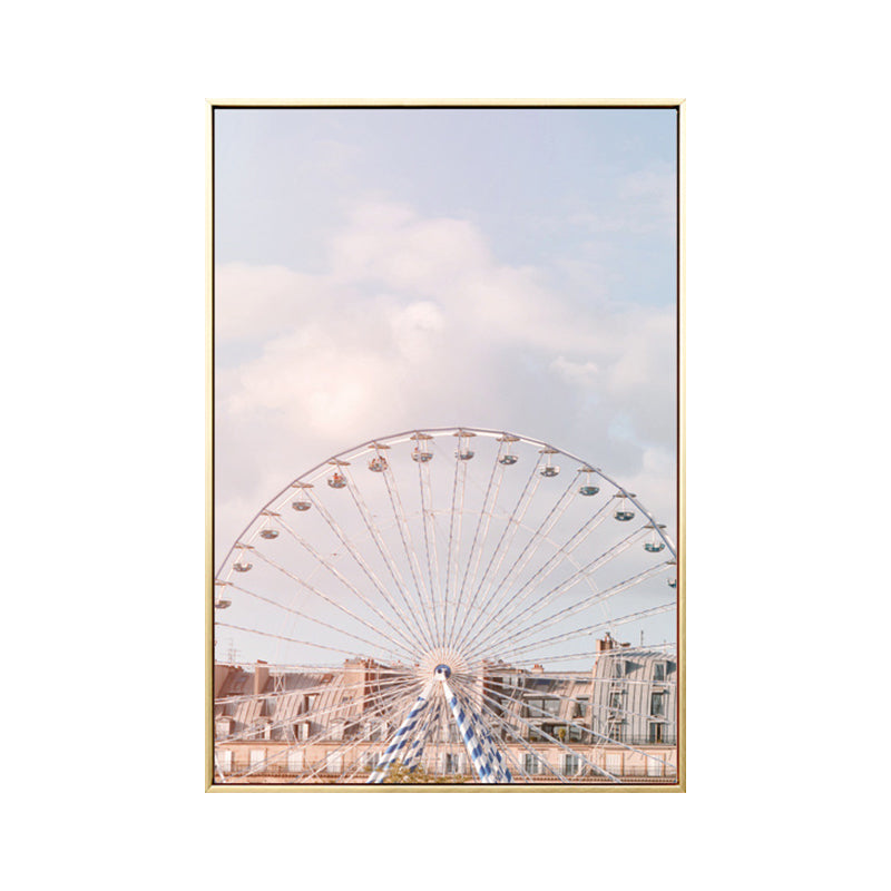Architecture Painting for Girls Bedroom in Pastel Color, Multiple Sizes Available