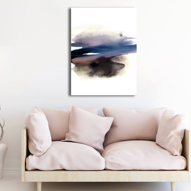 Soft Color Abstract Canvas Print Watercolor Contemporary Art Textured Painting for Bedroom