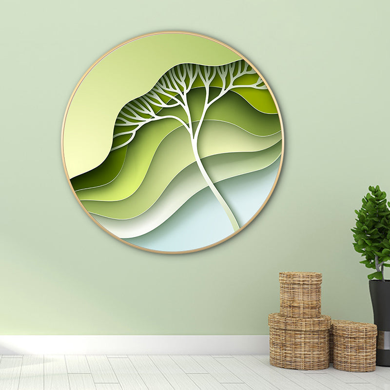 Bladeren Wall Art Decor Modern canvas getextureerd schilderij in lichte kleur, meerdere maten