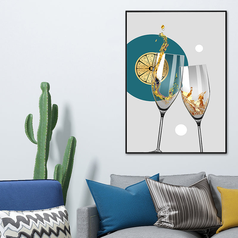 Pastel Color Modern Tableware Painting for Boys Bedroom, Multiple Sizes Available