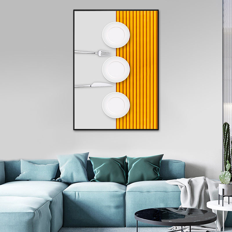 Pastel Color Modern Tableware Painting for Boys Bedroom, Multiple Sizes Available