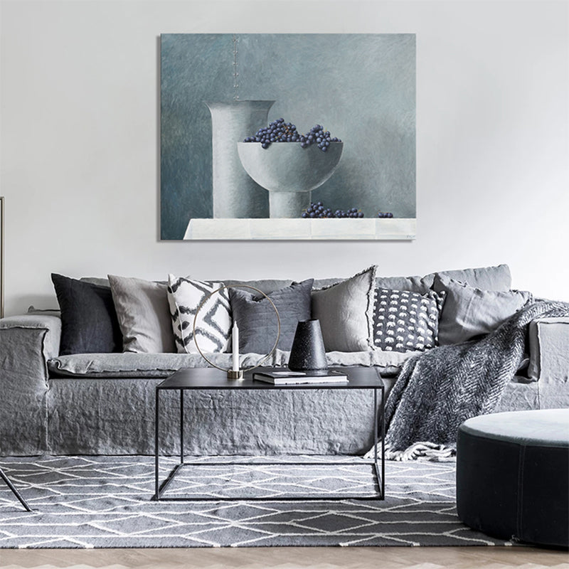 Light Color Tasty Fruits Canvas Modern Art Style Textured Wall Decor for Living Room