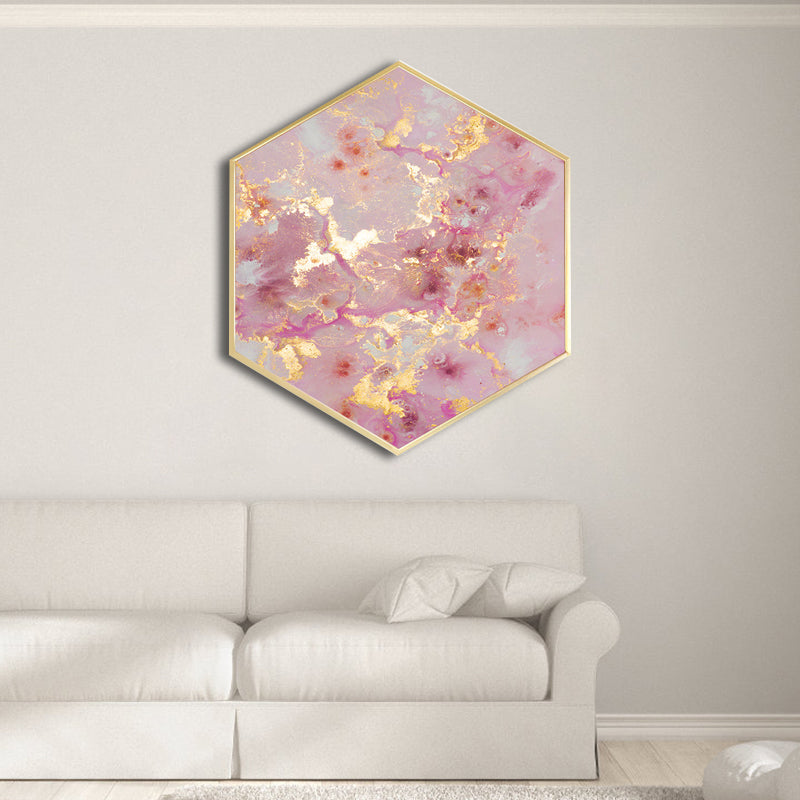 Abstract Canvas Print Pink Nordic Style Wall Decor for Dining Room, Multiple Sizes