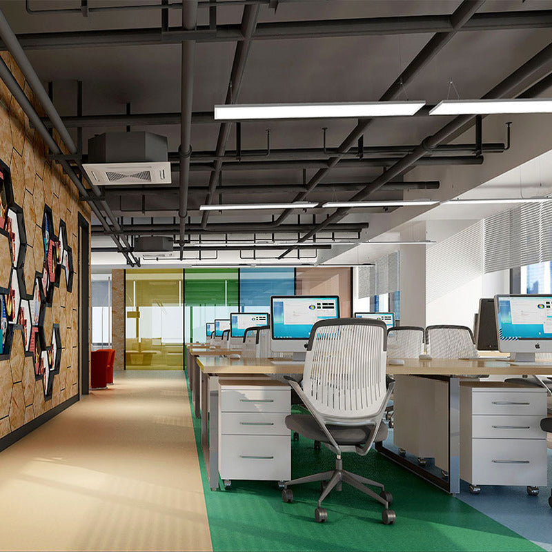 Silver/nero Ultra Slim sospeso a sospensione moderna Kit di luce a soffitto acrilico a led per ufficio