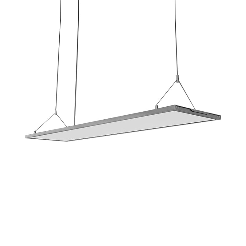 Silver/nero Ultra Slim sospeso a sospensione moderna Kit di luce a soffitto acrilico a led per ufficio