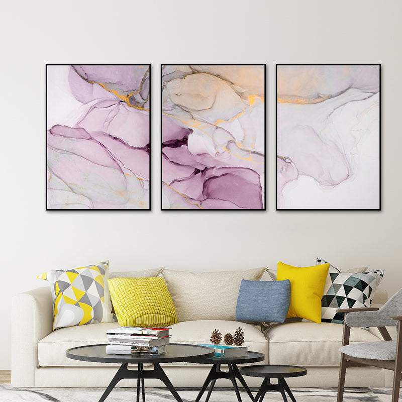 Ombre Pattern Painting for Boys Room in Light Color, Multiple Sizes, Set of Three