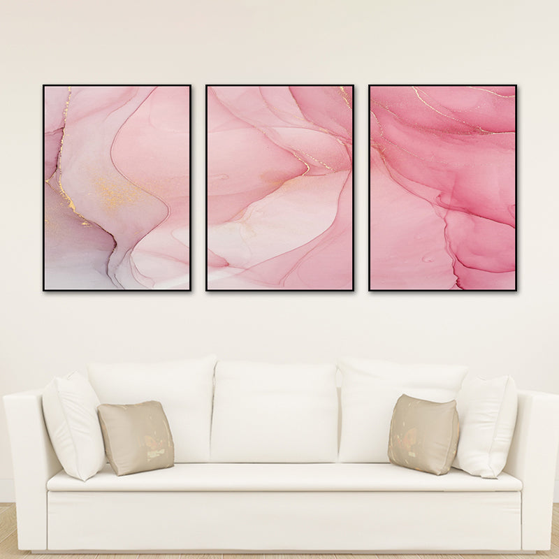 Ombre Pattern Painting for Boys Room in Light Color, Multiple Sizes, Set of Three