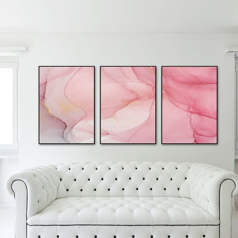 Ombre Pattern Painting for Boys Room in Light Color, Multiple Sizes, Set of Three