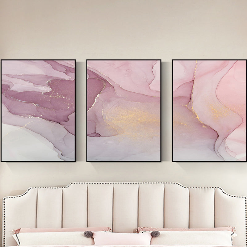 Ombre Pattern Painting for Boys Room in Light Color, Multiple Sizes, Set of Three